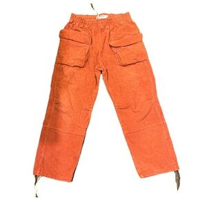 Paratodo Orange Corduroy  Baggy Jogger Pants Size XL (38” X 30”)